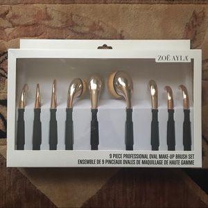 ZOË AYLA 9Piece Professional Oval Makeup Brush Set